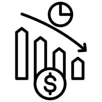 financial chart with dollar sign and arrow clip art preview