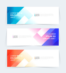 Fototapeta premium Geometric banner design with Vector presentation template.