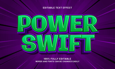 Obraz premium power swift editable text effects with a kids and play theme