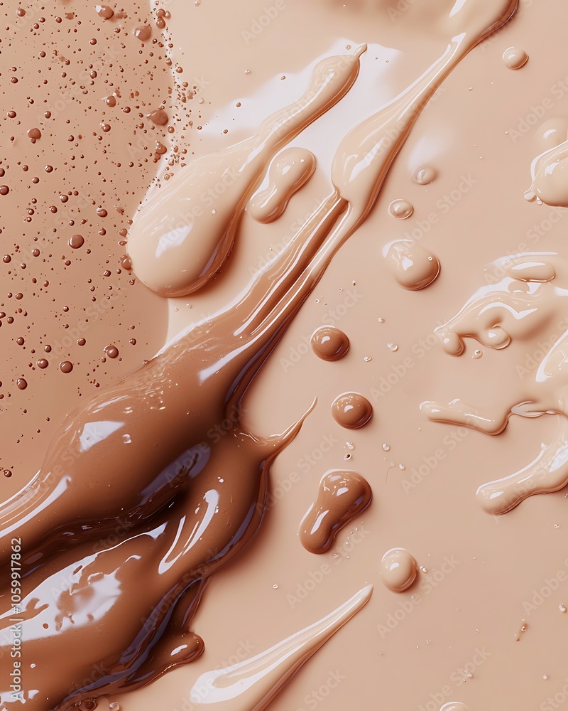 Poster a smooth, flowing texture of different shades of creamy substances, creating an artistic and invitin