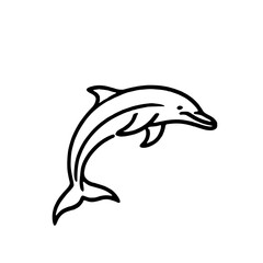 Fototapeta premium Dolphin drawing
