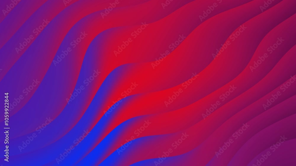 Poster gradient red waves shape background loop. gradient blue purple red orange wallpaper waves wave eleme