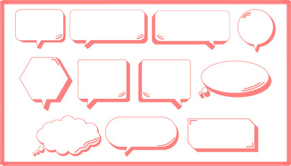 Speech bubble, manga, cute, poster use, animation, Japanese culture,