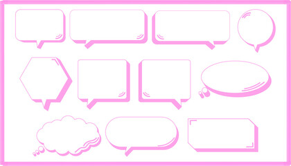Speech bubble, manga, cute, poster use, animation, Japanese culture