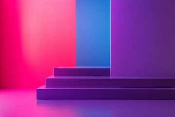 Fototapeta premium Deep Purple to Pink Gradient Background Design