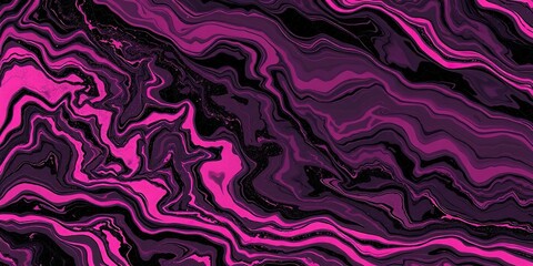 Obraz premium Abstract marble texture with swirling patterns in black and pink, pink, texture, elegant