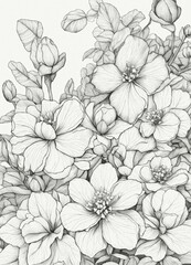 Obraz premium seamless background with white flowers