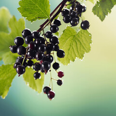 Fresh Blackcurrants with Morning Dew