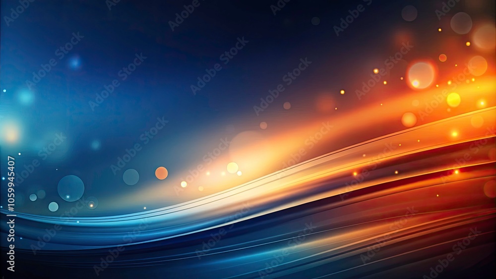 Poster abstract background in dark blue and orange color scheme with blurred effects for modern design and 