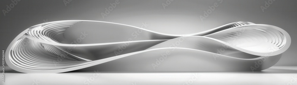 Poster a silver object with a curved shape