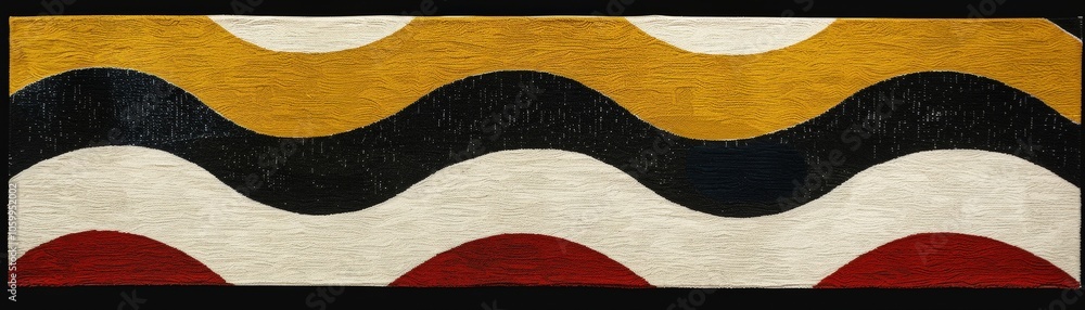 Poster a colorful rug with a wave pattern