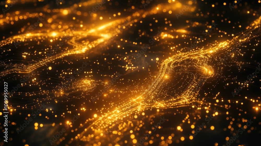 Poster intricate network of glowing circuits and nodes, symbolizing the connectivity and sophistication of 