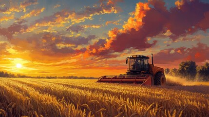 Obraz premium Sunset Harvest.