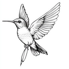 Obraz premium bird, hummingbird, dove, animal, nature, flying, vector, illustration, wing, flower, parrot, tropical, wildlife, wild, art, beak, design, feather, fly, colibri, color, exotic, flight, macaw, yellow, 