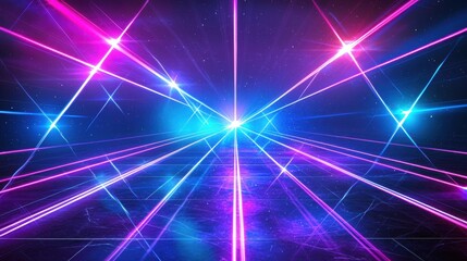 Futuristic Neon Laser Lights Background