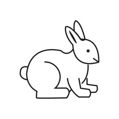 Obraz premium Rabbit. Animal Rabbit. Rabbit icon on white background. Rabbit icon vector design illustration. simple icon.