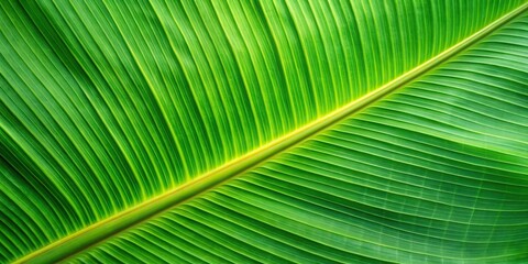 Fototapeta premium green banana leaf background with natural texture