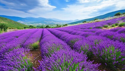 Lavender Field Landscape.