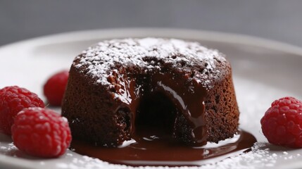 Elegant Chocolate Lava Cake with Molten Center