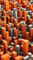 Fototapeta premium Exploring a Vibrant Cityscape A Detailed Perspective of Urban Architecture in Bold Colors