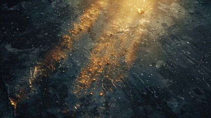 Sunlight shining on dark surface for overlay design, stunning backdrop