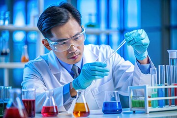 Fototapeta premium Biology researcher in laboratory