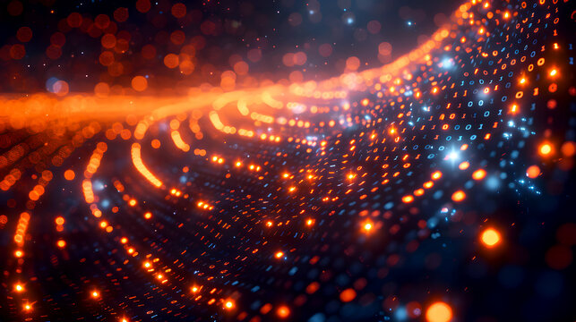 Intricate Lines of Code on Dark Tech Background