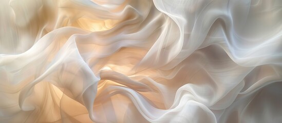 Fototapeta premium A white fabric with a wave pattern