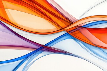 Naklejka premium Dynamic Flow of Colorful Waves in Abstract Design with Vibrant Hues and Smooth Transitions