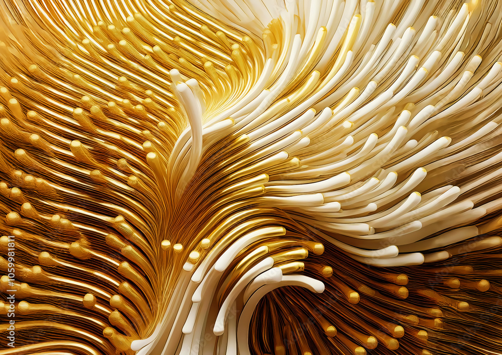 Fototapete 3d render of abstract fractal background. Computer generated graphics.
