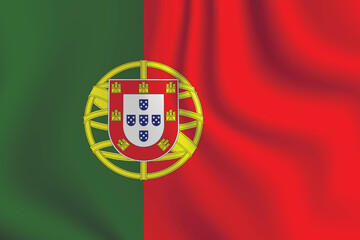Obraz premium Flag of Portugal. Portuguese national symbol in official colors. Template icon. Abstract vector background