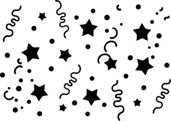 Confetti original digital designs for printing or cutting