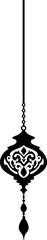 Decorative Victorian lantern silhouette 