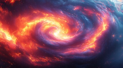 Fototapeta premium A swirling vortex of fire and smoke creates a dramatic and abstract background.