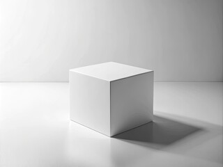 Abstract White Cube Background for Product Photography - Minimalist Design, Clean Aesthetic, Versatile Display, Ideal for Modern Branding, E-Commerce, and Advertising Needs