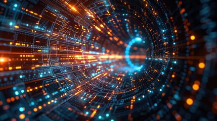 Vibrant light-filled tunnel