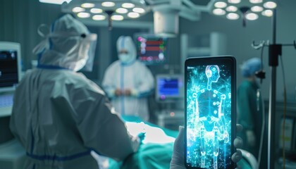 CuttingEdge Robotic Surgery Assisted by AI Technology in Advanced Medical Facility