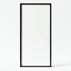 Black rectangular frame on a white isolated background.