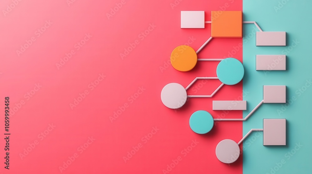 Poster abstract design featuring colorful shapes and lines on contrasting backgrounds, ideal for visual com
