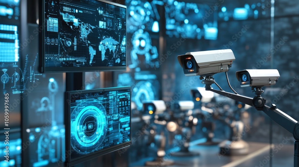 Poster surveillance technology in modern security systems exploring the impact of cctv and data monitoring 