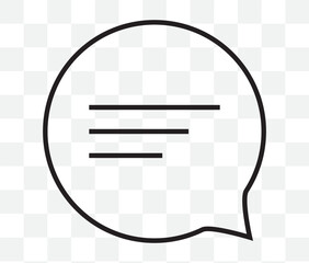 chat message icon set, Chat speech bubble, Social media message. isolated on  transparent background. vector illustration.