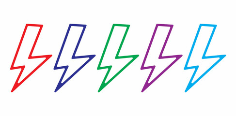 Energy Line Icon Design, Editable Stroke,Pixel Perfect,Stock Illustration.thunder bolt flash icon, flash lightning bolt icon Electric power icon symbol.with transparent background.vector illustration