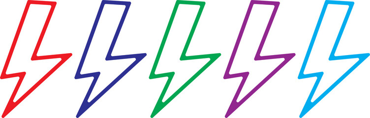 Energy Line Icon Design, Editable Stroke,Pixel Perfect,Stock Illustration.thunder bolt flash icon, flash lightning bolt icon Electric power icon symbol.with transparent background.vector illustration
