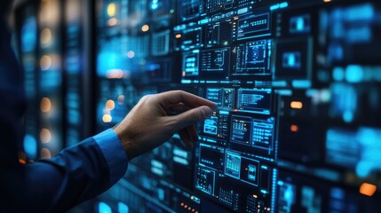 Fototapeta premium Harnessing technology a glimpse into the future of data interaction and management