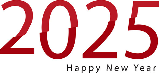 Welcoming 2025 with Joy and Prosperity. Happy New Year Celebration with transparent background. vector illustration