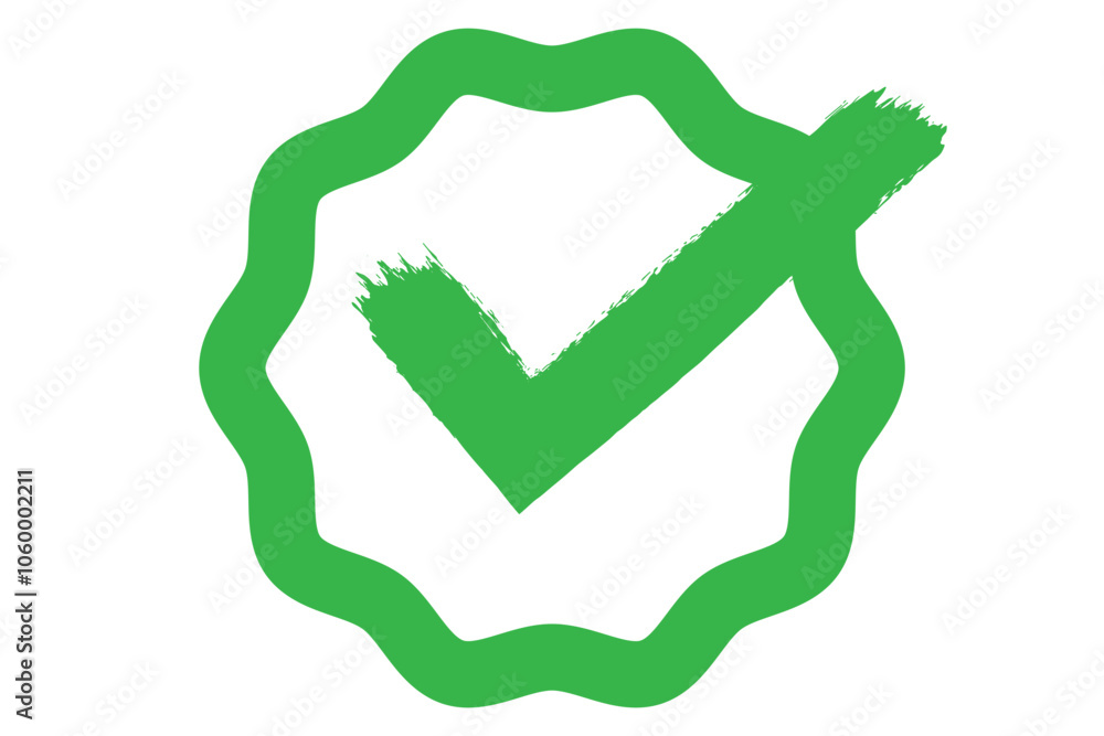 Poster verified badge icon tick symbol vector approved check mark icon. blue green checkmark icons - certif