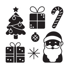 Fototapeta premium christmas icon set