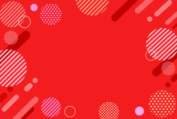 幾何学フレーム　飾り　枠　素材　ポップ　抽象的　おしゃれ　豪華　派手　ストライプ　ボーダー　斜め　水玉　見出し　タイトル　表紙　ポスター