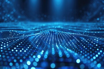 Abstract blue digital wave pattern