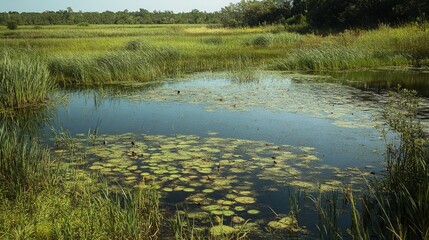 A conservation project restoring wetlands to support migratory birds and preserve aquatic ecosystems.